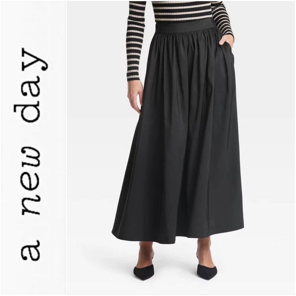 Voluminous A-line Maxi Skirt